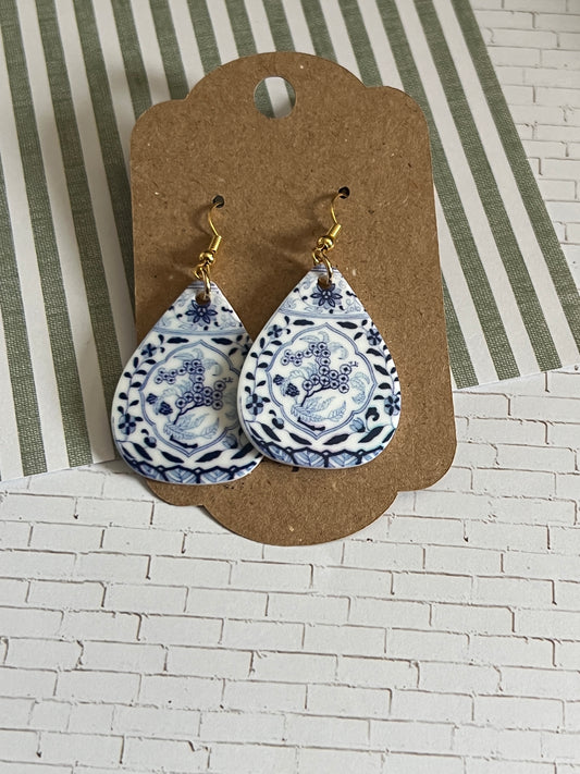 Blue Willow earrings