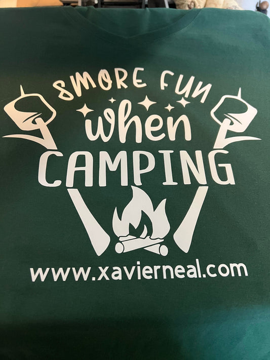 Xavier Neal  camping v neck  T shirts