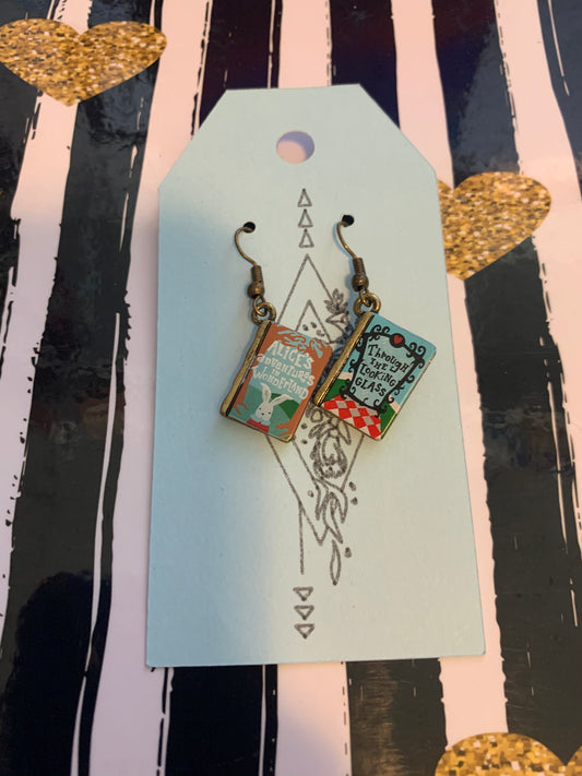 Alice in wonderland earrings